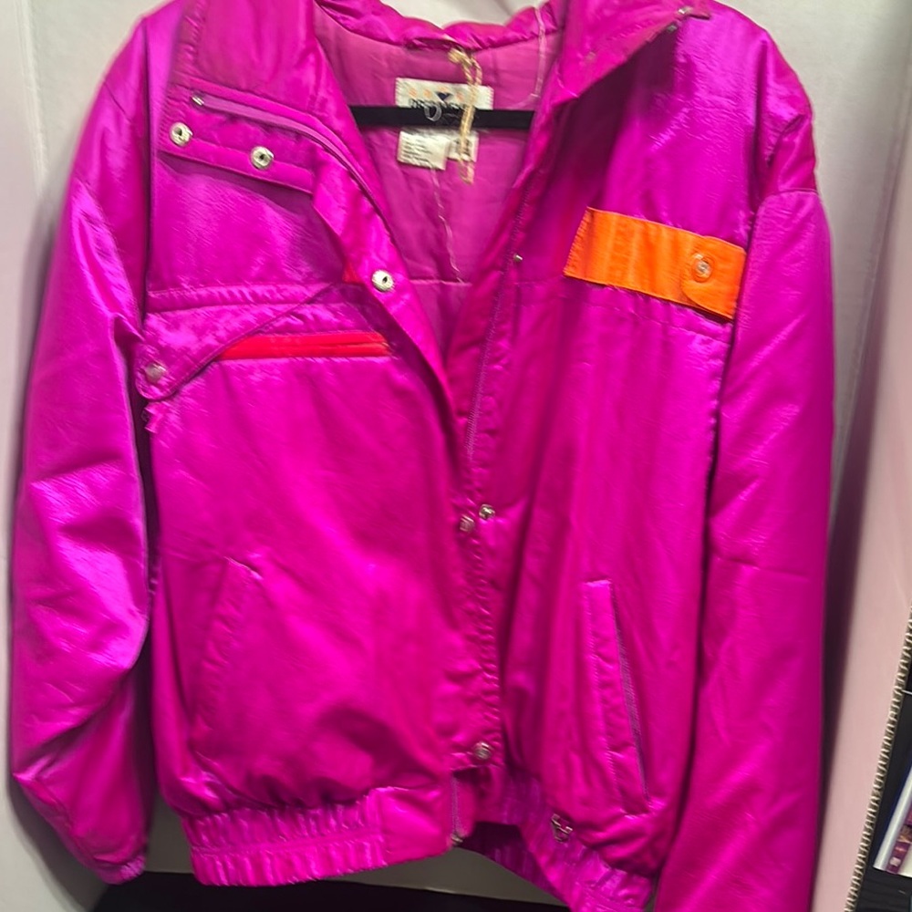 Vibrant Pink and Orange Jacket size 12 with pockets